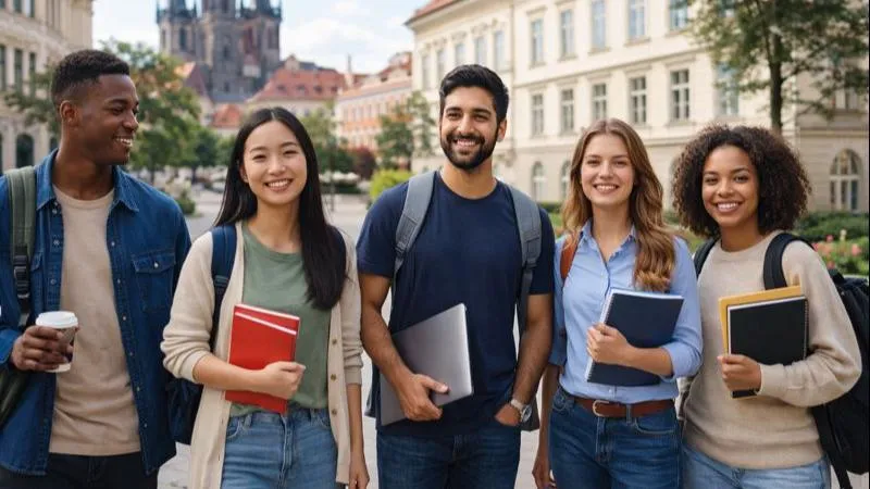 Students studying abroad